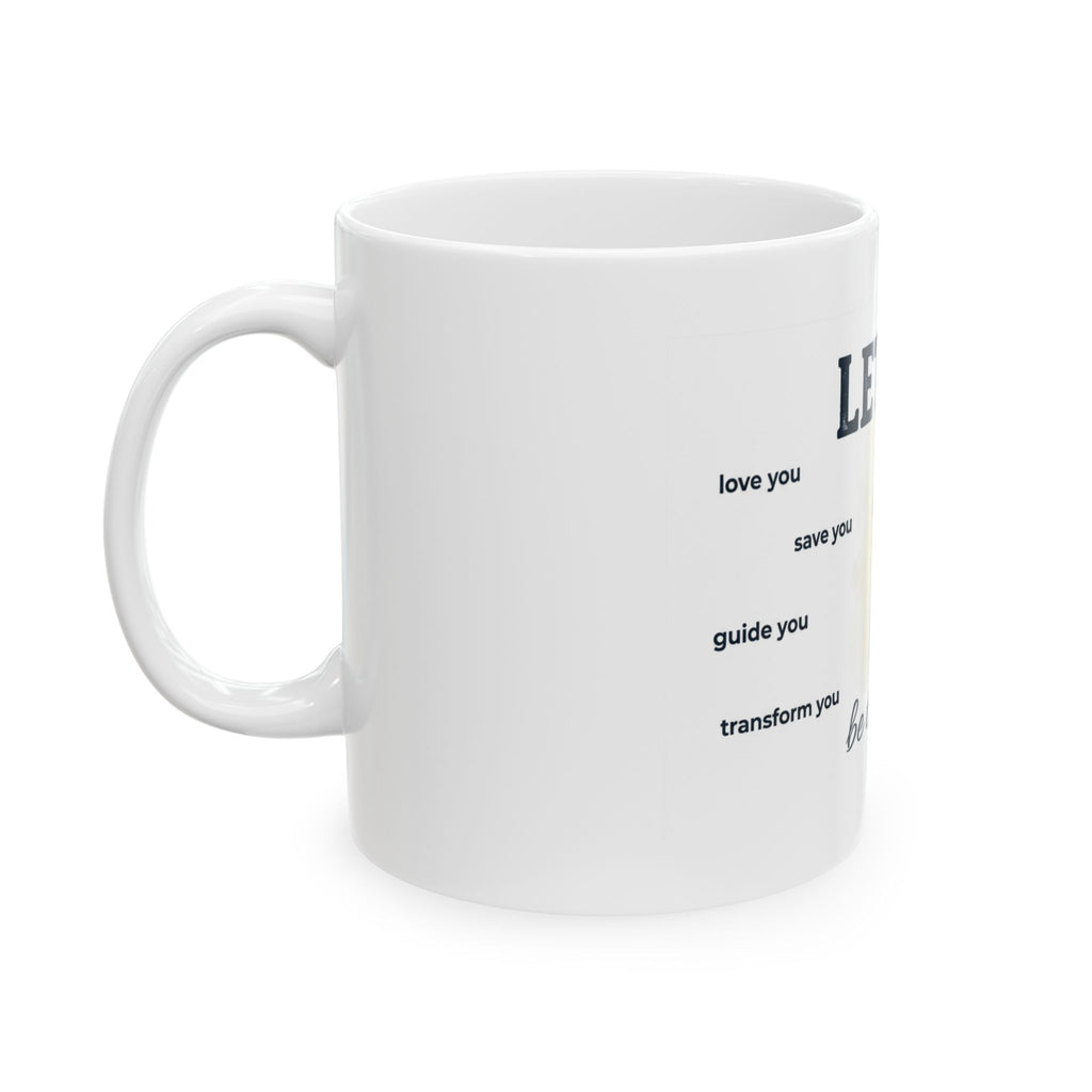 Let Him Be the Light lighthouse mug | Christian faith scripture ceramic mug
